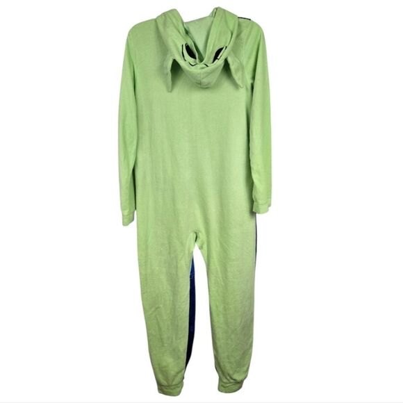 Star Wars Baby Yoda Kids 14/16 Microfleece One Piece Union Suit Pajamas Winter - Picture 10 of 11